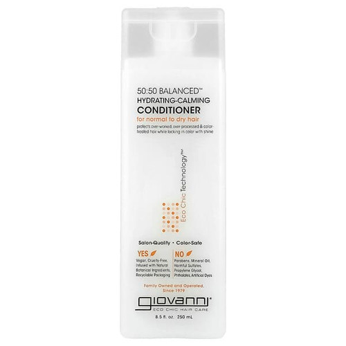 <img alt="Giovanni, 50-50 Balanced, Hydrating-Calming Conditioner, For Normal to Dry Hair, 8.5 fl oz (250 ml)" title="Giovanni, 50-50 Balanced, Hydrating-Calming Conditioner, For Normal to Dry Hair, 8.5 fl oz (250 ml),716237040084"