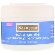 3 PACK of Neutrogena, Extra Gentle, Eye Makeup Remover Pads, 30 Large Plush Pads
