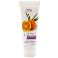 3 PACK of Now Foods, Solutions, Gentle Scrub, Vitamin C & Oryza Sativa, 4 fl oz (118 ml)