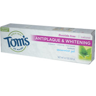 3 PACK OF Toms of Maine, Antiplaque & Whitening, Fluoride-Free  Toothpaste, Spearmint Gel, 4.7 oz (133 g)