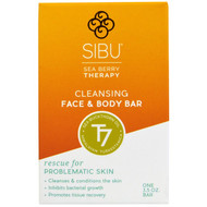 3 PACK OF Sibu Beauty, Sea Berry Therapy, Cleansing Face and Body Bar, Sea Buckthorn Oil, T7, 3.5 oz