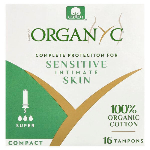 <img alt="Organyc, Organic Cotton Tampons, Compact, Super, 16 Tampons" title="Organyc, Organic Cotton Tampons, Compact, Super, 16 Tampons,8016867007382"