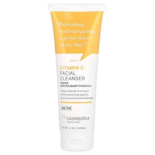 <img alt="Cosmedica Skincare, Vitamin C Facial Cleanser, Super Antioxidant Formula, 4 oz (120 ml)" title="Cosmedica Skincare, Vitamin C Facial Cleanser, Super Antioxidant Formula, 4 oz (120 ml),852681950477"