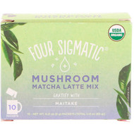 Four Sigmatic, Mushroom Matcha Latte Mix, 10 Packets, 0.21 oz (6 g) Each