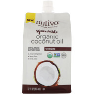 3 PACK of Nutiva, Organic Squeezable, Virgin Coconut Oil, 12 fl oz (355 ml)