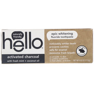 3 PACK of Hello, Activated Charcoal Epic Whitening Fluoride Toothpaste, 4.0 oz (113 g)