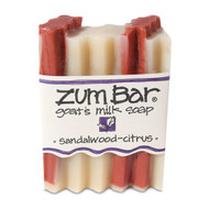 3 PACK of Indigo Wild, Zum Bar, Goat's Milk Soap, Sandalwood-Citrus, 3 oz Bar