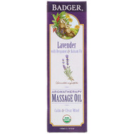 Badger Company, Aromatherapy Massage Oil, Lavender with Bergamot & Balsam Fir, 4 fl oz (118 ml)
