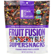 3 PACK of Made in Nature, Organic Fruit Fusion, Superberry Blast Supersnacks, 5 oz (142 g)