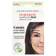 <img alt="Godefroy, Instant Eyebrow Tint, Natural Black, 3 Application Kit" title="Godefroy, Instant Eyebrow Tint, Natural Black, 3 Application Kit,186297000937"
