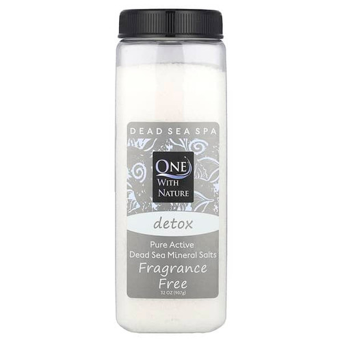 <img alt="One with Nature, Dead Sea Spa, Mineral Salts, Detox, Fragrance Free, 32 oz (907 g)" title="One with Nature, Dead Sea Spa, Mineral Salts, Detox, Fragrance Free, 32 oz (907 g),812281010193"