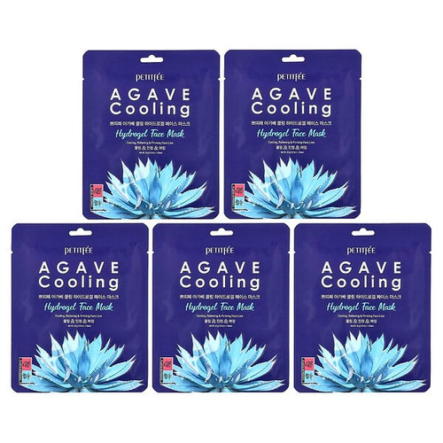 <img alt="Petitfee, Agave Cooling Hydrogel Beauty Face Mask, 5 Sheets, 1.12 oz (32 g) Each" title="Petitfee, Agave Cooling Hydrogel Beauty Face Mask, 5 Sheets, 1.12 oz (32 g) Each,8809508850450"