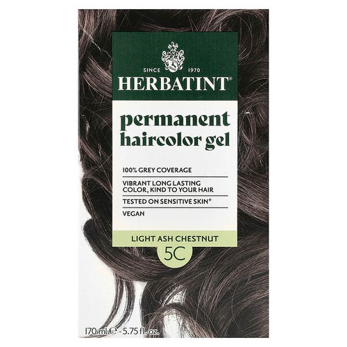 <img alt="Herbatint, Permanent Haircolor Gel, 5C Light Ash Chestnut, 5.75 fl oz (170 ml)" title="Herbatint, Permanent Haircolor Gel, 5C Light Ash Chestnut, 5.75 fl oz (170 ml),666248001232"