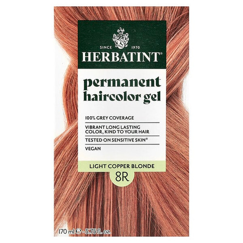 <img alt="Herbatint, Permanent Haircolor Gel, 8R Light Copper Blonde, 5.75 fl oz (170 ml)" title="Herbatint, Permanent Haircolor Gel, 8R Light Copper Blonde, 5.75 fl oz (170 ml),666248001218"