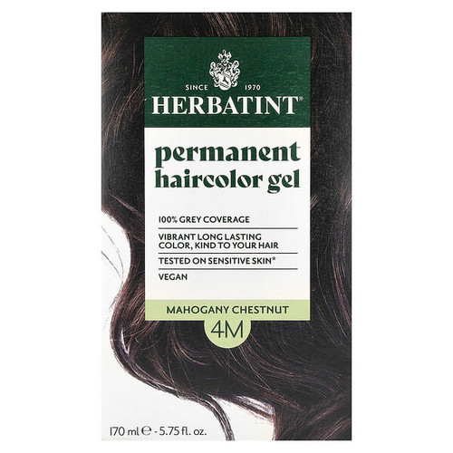 <img alt="Herbatint, Permanent Haircolor Gel, 4M Mahogany Chestnut, 5.75 fl oz (170 ml)" title="Herbatint, Permanent Haircolor Gel, 4M Mahogany Chestnut, 5.75 fl oz (170 ml),666248001157"