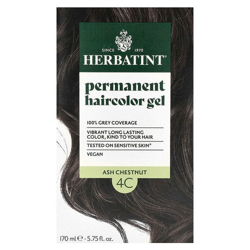 <img alt="Herbatint, Permanent Haircolor Gel, 4C Ash Chestnut, 5.75 fl oz (170 ml)" title="Herbatint, Permanent Haircolor Gel, 4C Ash Chestnut, 5.75 fl oz (170 ml),666248001225"