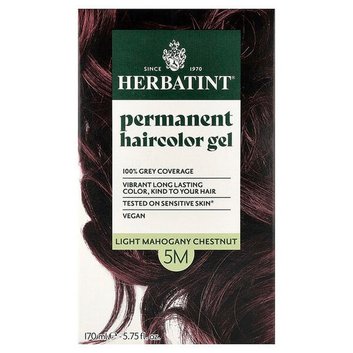 <img alt="Herbatint, Permanent Haircolor Gel, 5M Light Mahogany Chestnut, 5.75 fl oz (170 ml)" title="Herbatint, Permanent Haircolor Gel, 5M Light Mahogany Chestnut, 5.75 fl oz (170 ml),666248001164"