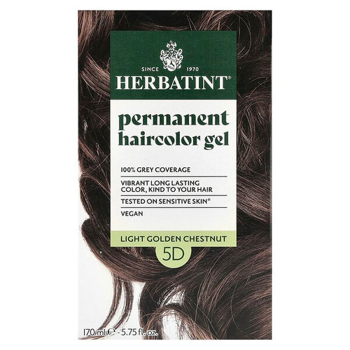<img alt="Herbatint, Permanent Haircolor Gel, 5D Light Golden Chestnut, 5.75 fl oz (170 ml)" title="Herbatint, Permanent Haircolor Gel, 5D Light Golden Chestnut, 5.75 fl oz (170 ml),666248001119"