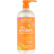 Alba Botanica, Very Emollient, Bath & Shower Gel, Island Citrus, 32 fl oz (946 ml)