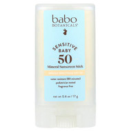 <img alt="Babo Botanicals, Sensitive Baby, Mineral Sunscreen Stick, SPF 50, Fragrance Free, 0.6 oz (17 g)" title="Babo Botanicals, Sensitive Baby, Mineral Sunscreen Stick, SPF 50, Fragrance Free, 0.6 oz (17 g),899248010366"