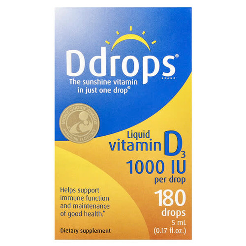 <img alt="Ddrops, Liquid Vitamin D3, 1000 IU, 0.17 fl oz (5 ml)" title="Ddrops, Liquid Vitamin D3, 1000 IU, 0.17 fl oz (5 ml),851228000057"