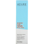 Acure, Incredibly Clear Charcoal Lemonade Facial Scrub, 4 fl oz (118 ml)
