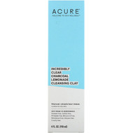 Acure, Incredibly Clear Charcoal Lemonade Cleansing Clay, 4 fl oz (118 ml)