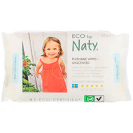 3 PACK of Naty, Flushable Wipes, Unscented, 42 Wipes