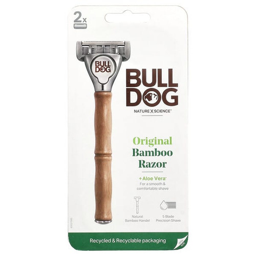 <img alt="Bulldog Skincare For Men, Original Bamboo Razor, 1 Razor, 2 Cartridges" title="Bulldog Skincare For Men, Original Bamboo Razor, 1 Razor, 2 Cartridges,841058047001"