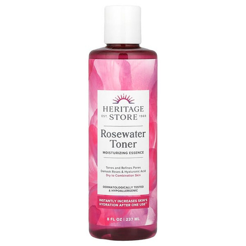 <img alt="Heritage Store, Rosewater Toner, 8 fl oz (237 ml)" title="Heritage Store, Rosewater Toner, 8 fl oz (237 ml),076970408696"