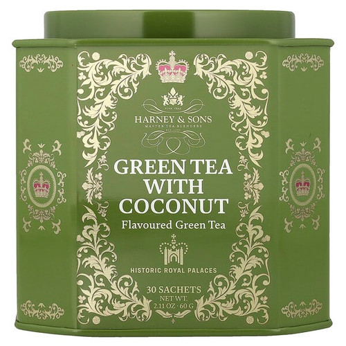 <img alt="Harney & Sons, Green Tea with Coconut, 30 Sachets, 2.11 oz (60 g)" title="Harney & Sons, Green Tea with Coconut, 30 Sachets, 2.11 oz (60 g),636046354397"