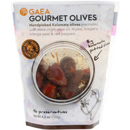 3 PACK of Gaea, Gourmet Olives, Marinated Pitted Kalamata Olives, 4.2 oz (120 g)