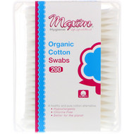 3 PACK of Maxim Hygiene Products, Organic Cotton Swabs, 200 Count