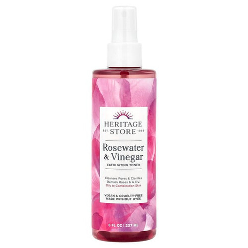 <img alt="Heritage Store, Rosewater & Vinegar, Exfoliating Toner, 8 fl oz (237 ml)" title="Heritage Store, Rosewater & Vinegar, Exfoliating Toner, 8 fl oz (237 ml),076970504817"