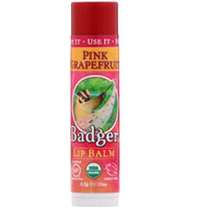 3 PACK of Badger Company, Organic, Lip Balm, Pink Grapefruit, .15 oz (4.2 g)