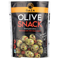 <img alt="Gaea, Olive Snack, Pitted Green Olives, Marinated With Chili & Black Pepper, 2.3 oz (65 g)" title="Gaea, Olive Snack, Pitted Green Olives, Marinated With Chili & Black Pepper, 2.3 oz (65 g),607959700502"