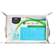 3 PACK of Nu-Pore, Aloe Makeup Remover, 24 Towelettes