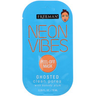 3 PACK of Freeman Beauty, Neon Vibes, Ghosted, Clean Pores Peel-Off Mask, 0.33 fl oz (10 ml)