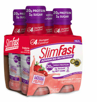 3 PACK of SlimFast Advanced Nutrition High Protein RTD Shake Strawberries & Cream -- 4 Pack