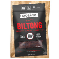 3 PACK of Ayoba-Yo Spicy Biltong Grass-Fed Beef Snack -- 2 oz