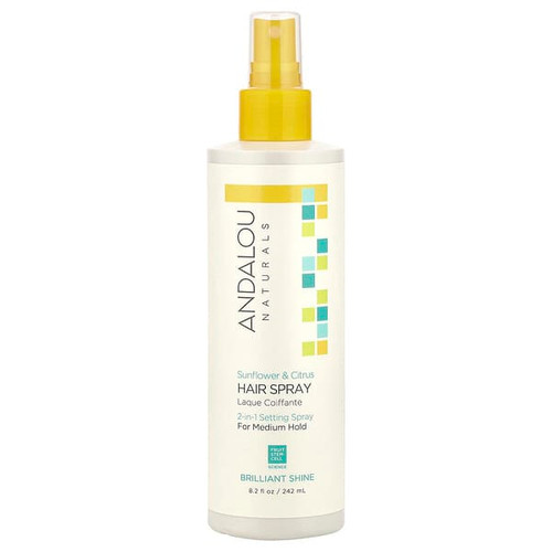 <img alt="Andalou Naturals, Hair Spray, Brilliant Shine, For Medium Hold, Sunflower & Citrus , 8.2 fl oz (242 ml)" title="Andalou Naturals, Hair Spray, Brilliant Shine, For Medium Hold, Sunflower & Citrus , 8.2 fl oz (242 ml),859975002089"