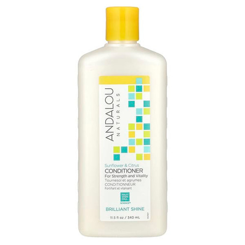 <img alt="Andalou Naturals, Conditioner, Brilliant Shine, Sunflower & Citrus, For Strength and Vitality, 11.5 fl oz (340 ml)" title="Andalou Naturals, Conditioner, Brilliant Shine, Sunflower & Citrus, For Strength and Vitality, 11.5 fl oz (340 ml),859975002058"