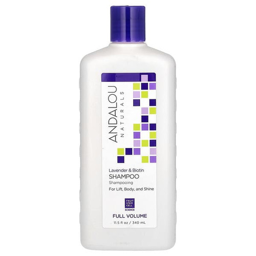 <img alt="Andalou Naturals, Shampoo, Full Volume, Lavender & Biotin, 11.5 fl oz (340 ml)" title="Andalou Naturals, Shampoo, Full Volume, Lavender & Biotin, 11.5 fl oz (340 ml),859975002010"
