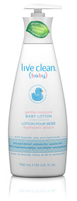 3 PACK of Live Clean Baby Gentle Moisture Baby Lotion -- 25 fl oz