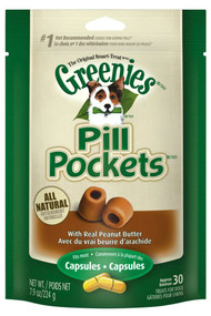 3 PACK of Greenies Pill Pockets Treats for Dogs Real Peanut Butter -- 7.9 oz