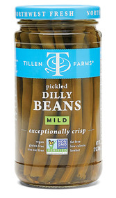 3 PACK of Tillen Farms Crispy Pickled Dilly Beans Mild -- 12 oz