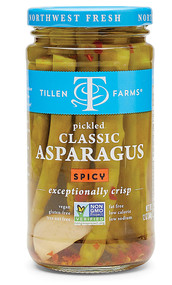 3 PACK of Tillen Farms Pickled Crispy Classic Asparagus Spicy -- 12 oz