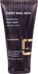 3 PACK of Every Man Jack Volcanic Clay Face Wash Oil Defense -- 5 fl oz