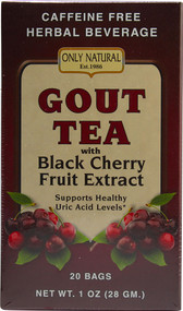 3 PACK of Only Natural Gout Tea with Black Cherry Fruit Extract -- 20 Tea Bags