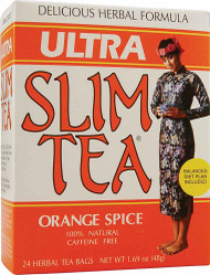 3 PACK of Hobe Labs Ultra Slim Tea Orange Spice -- 24 Tea Bags